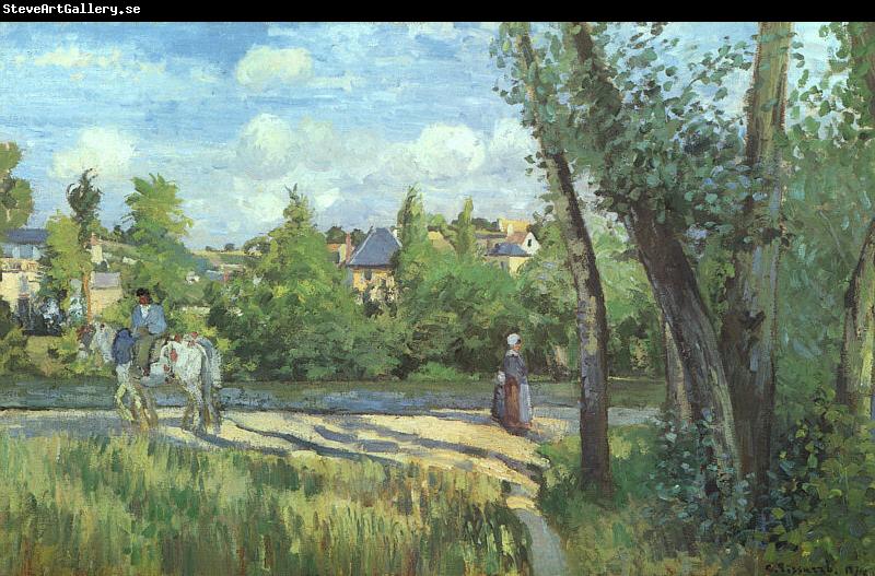 Camille Pissaro Sunlight on the Road, Pontoise